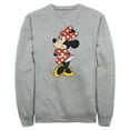 thumbnail image 1 of Men's Mickey & Friends Smiling Minnie Mouse Portrait Sweatshirt Athletic Heather X Large, 1 of 4