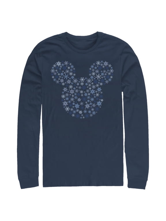Men's Mickey & Friends Snowflake Silhouette Long Sleeve Shirt