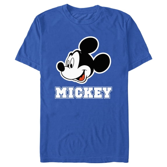 Men's Mickey & Friends Sporty Side Profile Graphic Tee Royal Blue 2X Large