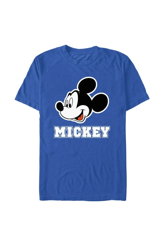 Men's Mickey & Friends Sporty Side Profile Graphic Tee Royal Blue Medium