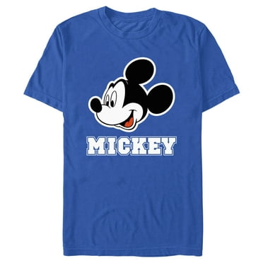Men's Mickey & Friends Sporty Side Profile  Graphic Tee Royal Blue Small