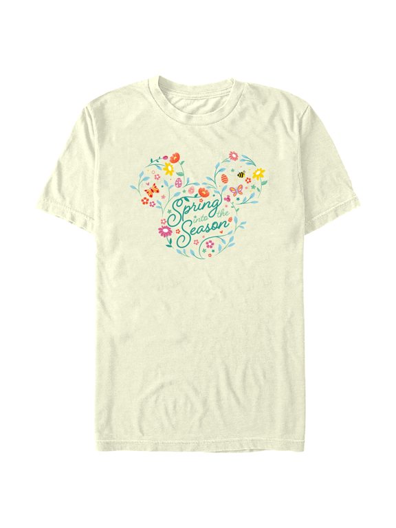 Men's Mickey & Friends Spring Into the Season Graphic Tee Beige X Large