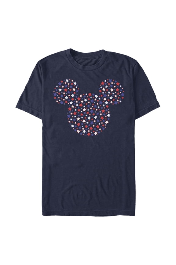 Men's Mickey & Friends Starry Silhouette Graphic Tee Navy Blue Small