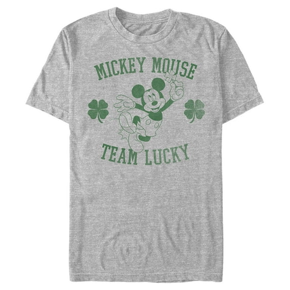 Men's Mickey & Friends Team Lucky Graphic Tee Athletic Heather 3X Large