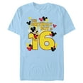 thumbnail image 1 of Men's Mickey & Friends The Birthday Boy Is 16  Graphic Tee Light Blue 2X Large, 1 of 4