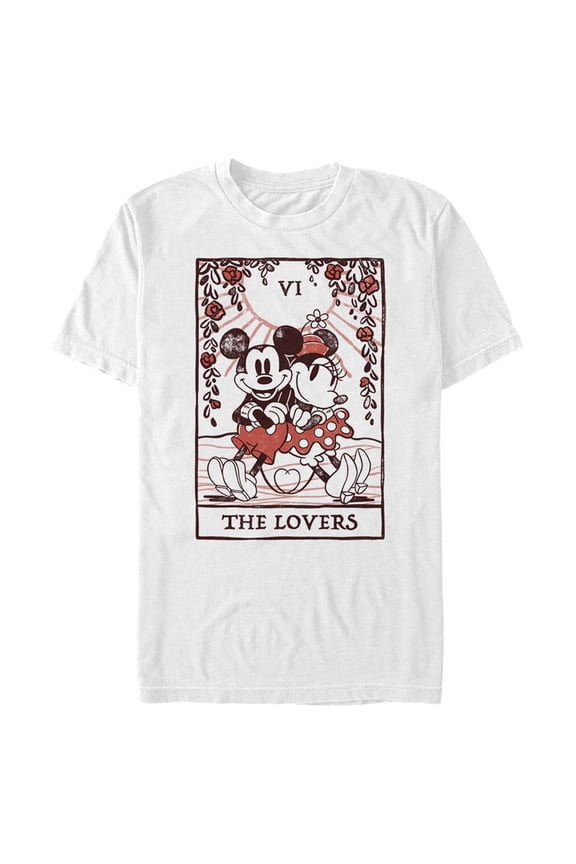 Men's Mickey & Friends The Lovers Graphic Tee White Medium