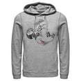thumbnail image 1 of Men's Mickey & Friends Donald Duck Angry Jump Pull Over Hoodie Athletic Heather Small, 1 of 4