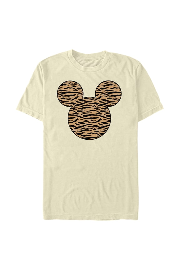 Men's Mickey & Friends Tiger Logo Graphic Tee Beige Large