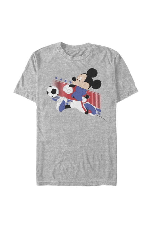 Men's Mickey & Friends USA Soccer Graphic Tee Athletic Heather 2X Large