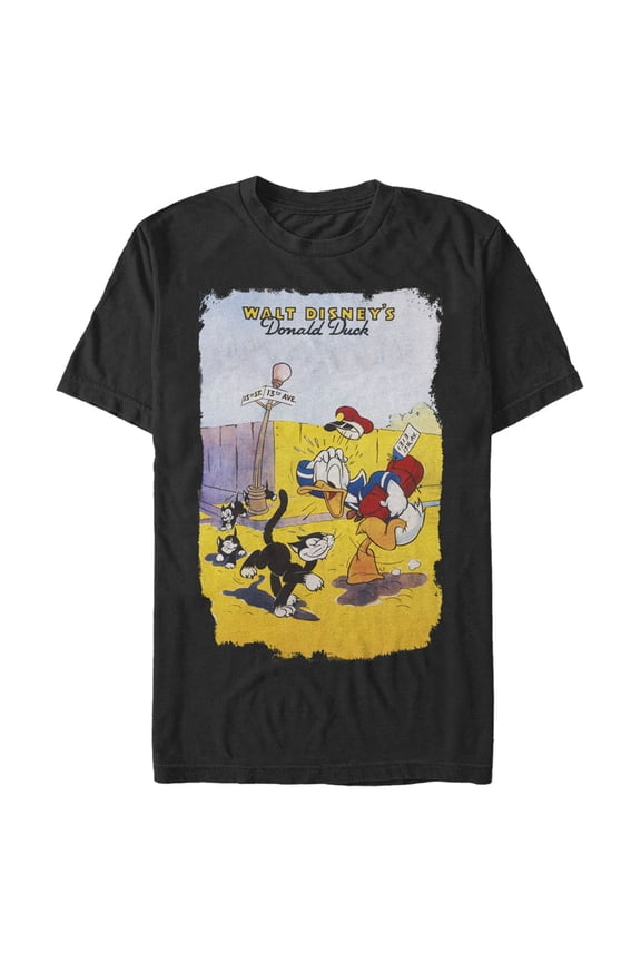 Men's Mickey & Friends Unlucky Donald Graphic Tee Black Large
