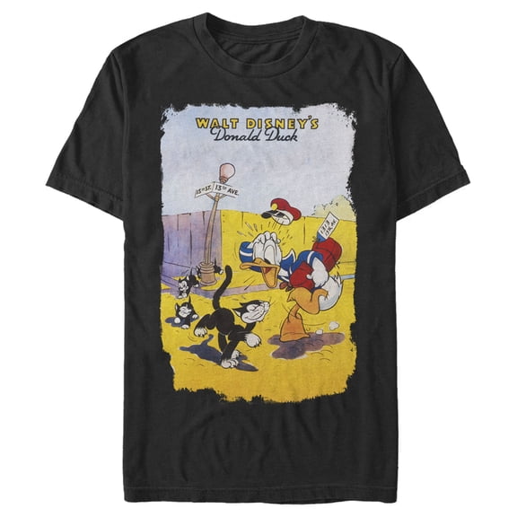 Men's Mickey & Friends Unlucky Donald Graphic Tee Black Medium