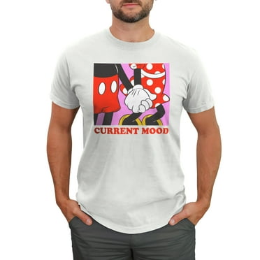Men's Mickey & Friends Valentine's Day Current Mood  Graphic Tee White Medium
