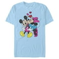 thumbnail image 1 of Men's Mickey & Friends Valentine's Day Minnie Mouse Smooch Graphic Tee Light Blue 3X Large, 1 of 4
