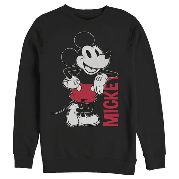 Men's Mickey & Friends Vintage Lean Sweatshirt Black Small