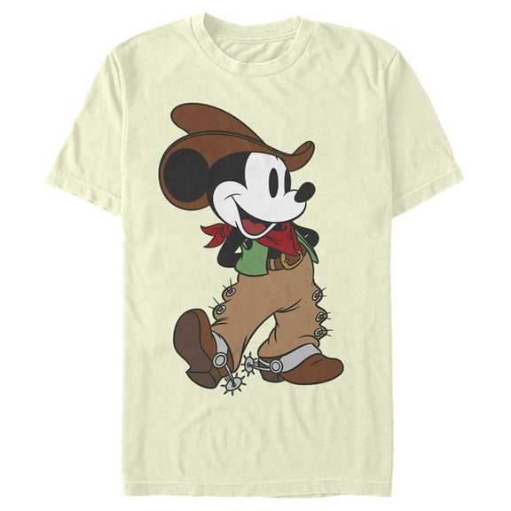 Men's Mickey & Friends Wild West Graphic Tee Beige 2X Large