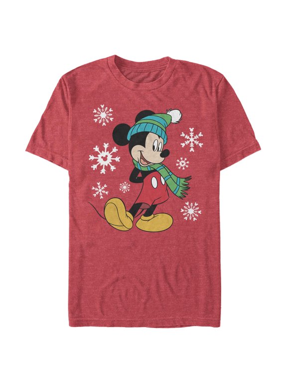 Men's Mickey & Friends Winter Snowflakes Mickey Graphic T-Shirt