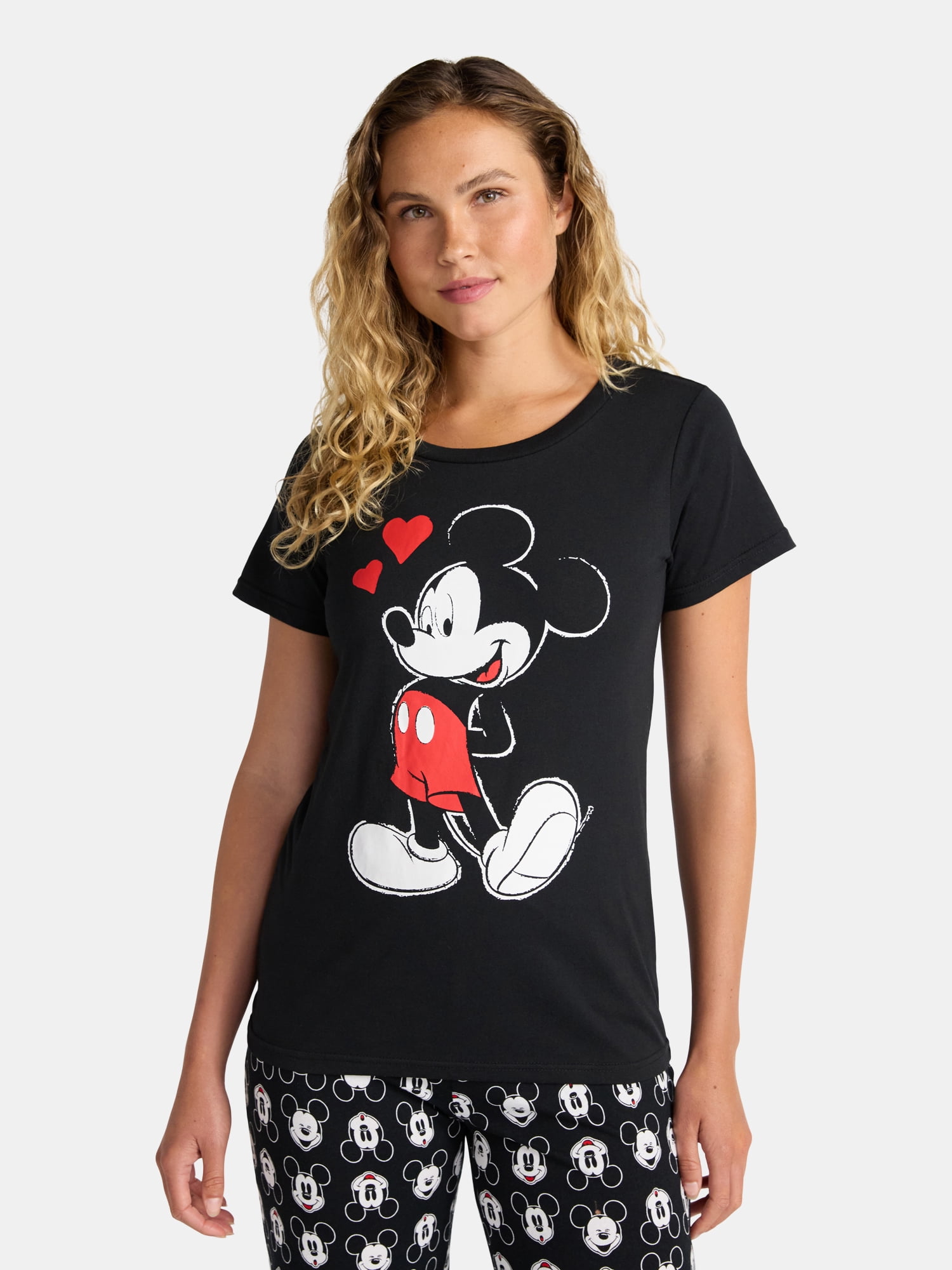 Mickey Hearts Crewneck Tee