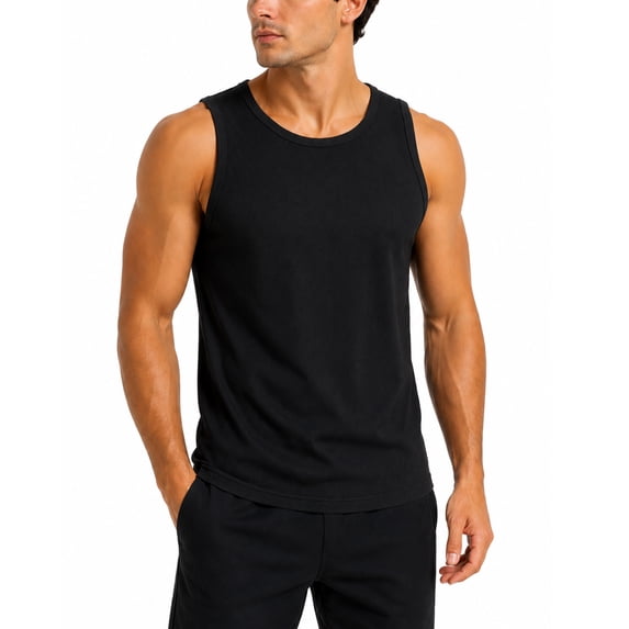 Men's Micro Waffle Knit Heavyweight Sleeveless Tank Top (S-3XL)