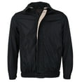 thumbnail image 1 of Men's Microfiber Golf Sport Water Resistant Zip Up Windbreaker Jacket BENNY (Black / Khaki,L), 1 of 4