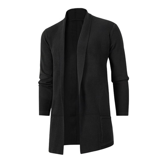 Men's Mid Length Slim Fit Knitwear Cardigan Jacket Lightweight Windbreaker for Modern Style and Comfortable Layering in Large Sizes Workwear Men's Trench Coat Plus Size Winter Cardigan for Men