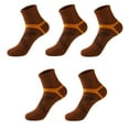 thumbnail image 1 of Men's Mid Length Sports Performance Socks for Basketball Running Athletic Activities with Sweat Absorbing Breathable Thickened Design 5 Pairs, 1 of 2