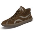 Men's Mid Top Casual Sneakers, Lace Up Round Toe Ankle Shoe with Curved ...
