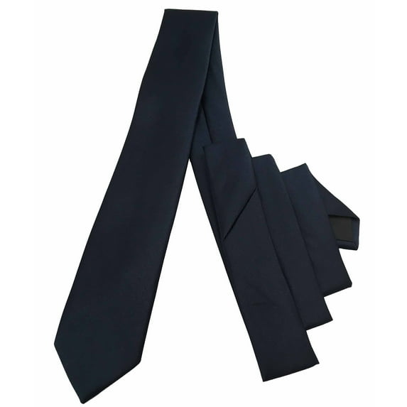 Men’s Midnight Blue Formal Satin Self-Tie Skinny Tie in a Variety of Colors by Spencer J’s Signature Satin Collection