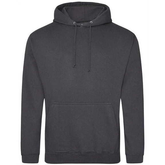 Men's Midweight College Hooded Sweatshirt - STEEL GREY - S