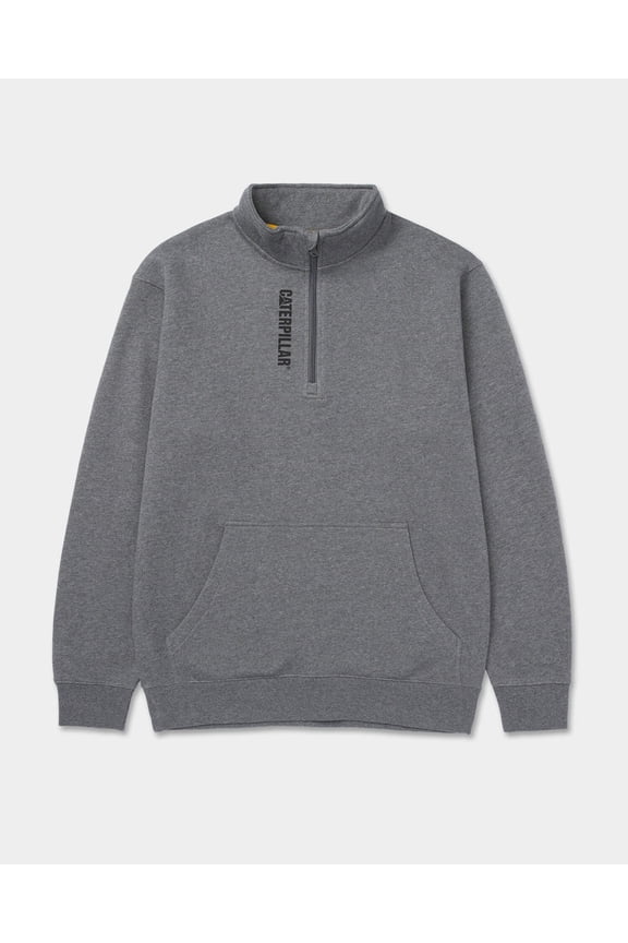 Men's Midweight Quarter Zip Sweatshirt, Gray