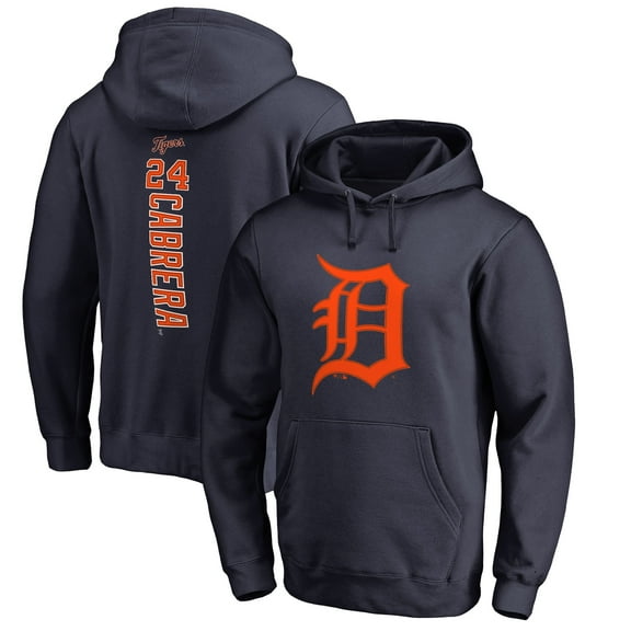Men's Miguel Cabrera Navy Detroit Tigers Backer Pullover Hoodie
