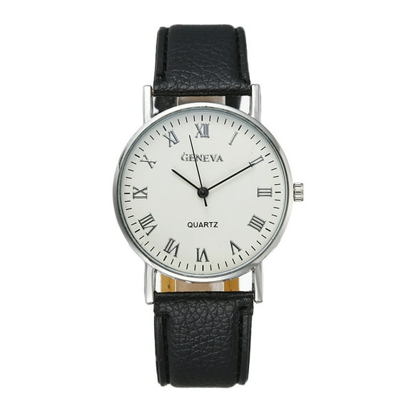 Men's Military Analog Quartz Watch - 40mm Thin Classic Dress Design, Date Calendar, 30M Water Resistant, Leather Strap, Business Casual Wristwatch for Men, Gift for Husband, Father, Boyfriend