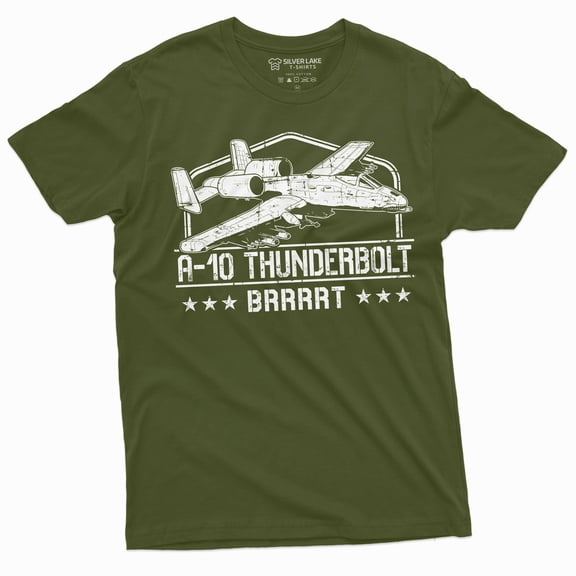Men's Military Army A-10 Thunderbolt II legendary airplane T-shirt BRRRT US Shirt