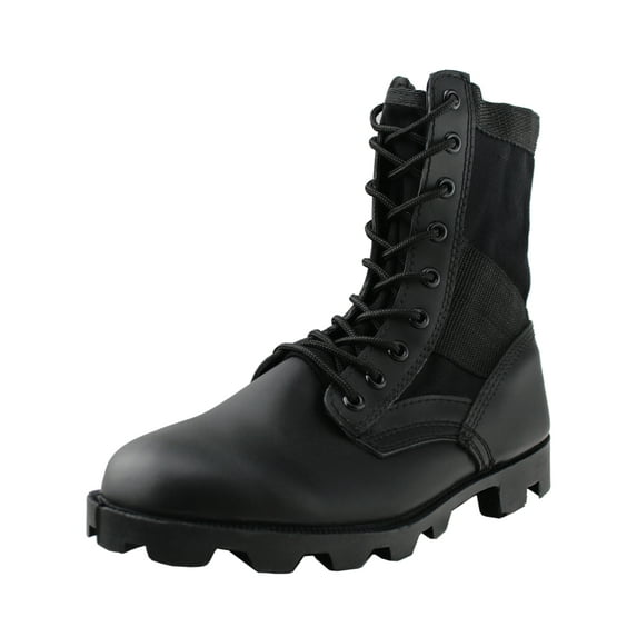 Men's Military Boots Black G.I Style Jungle Boot Lace Up Outdoor Climbing Work Shoes Waterproof Chukka