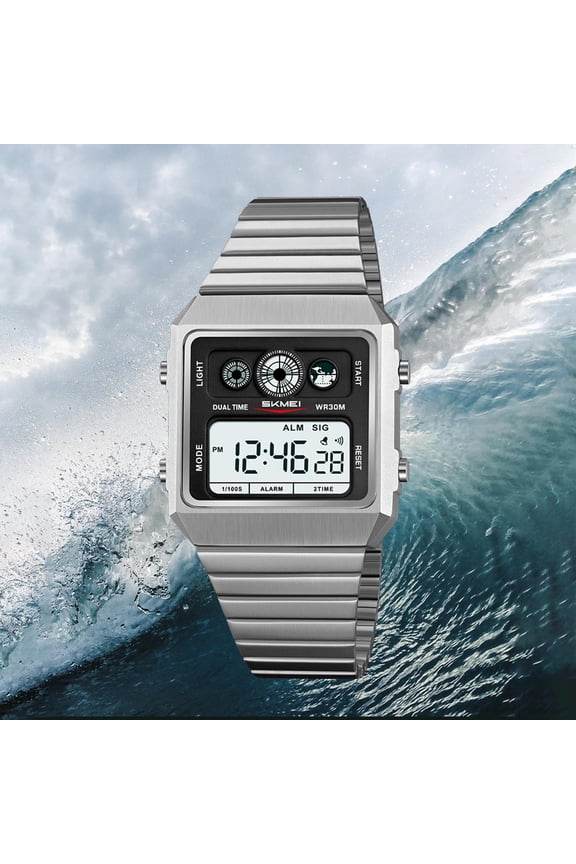 Men's Military Digital Sport Watch, Rugged Waterproof Wristwatch with Bright LED Backlight, Stopwatch, Alarm and Shock-Resistant Build for Tactical Training, Outdoor Adventures and Daily Wear