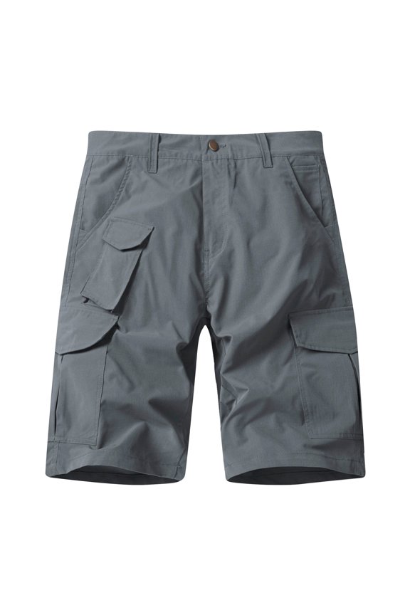 Men's Military Enthusiast Cargo Shorts, Outdoor Casual Workwear Tactical Training Shorts with Multi-Pocket & Reinforced Stitching ,Gray 3XL