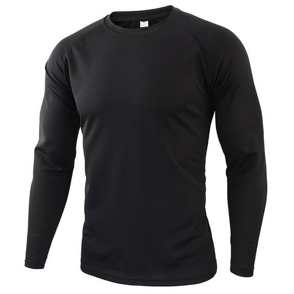 Men's Military Long Sleeve Training T-Shirt UPF Sun Protection Performance Tees Outdoor Hiking Running Quick Dry Top