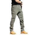 thumbnail image 1 of Men's Military Pants Water-Resistant Elastic Waist Cargo Pants with Pockets Big and Tall Pants Ripstop Lightweight Outdoor Hiking Cargo Pants Trousers,Green M, 1 of 7