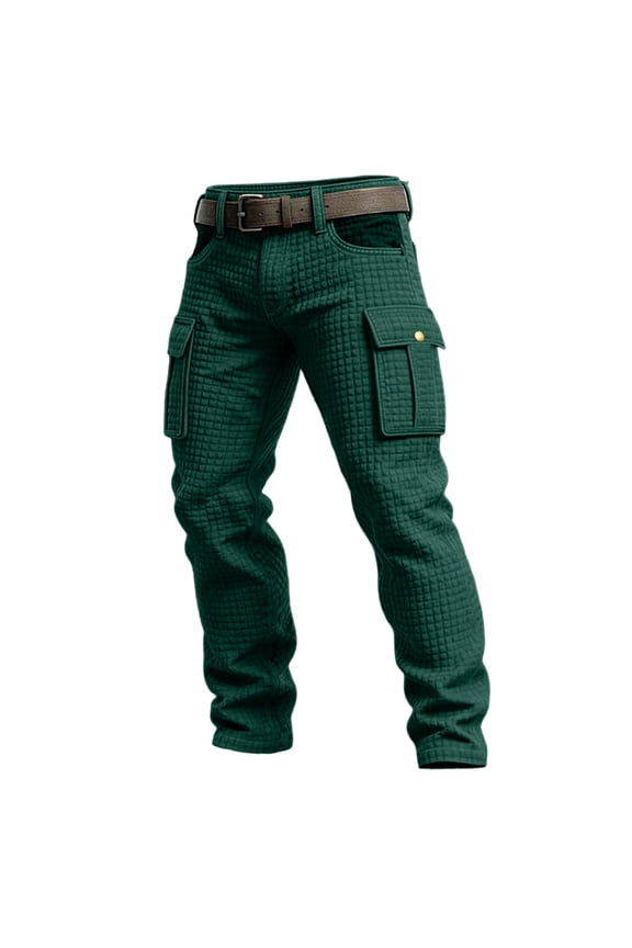 Men's Military Pants Water-Resistant Stretch Waistband Cargo Pants with Multi Pockets Big and Tall Pants Breathable Hiking Construction Ripstop Cargo Pants Trousers,Green 2XL