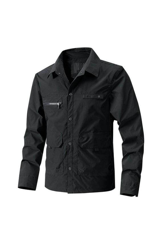 Men's Military Tactical Jacket Water-Resistant Outdoor Travel Adventure Jacket Zip Up Bomber Coat Hiking Windbreakers