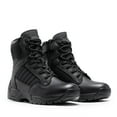 thumbnail image 1 of Men's Military Tactical Work Boots Side Zipper Leather Motorcycle Combat Shoes, 1 of 6