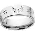 thumbnail image 1 of Men's Milled Track and Rack Durable 8mm Stainless Steel Wedding Band with Comfort Fit Design, 1 of 1
