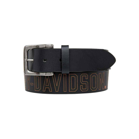 Men's Milwaukee Original Belt, Black Leather Belt HDMBT11031-BLK, Harley Davidson