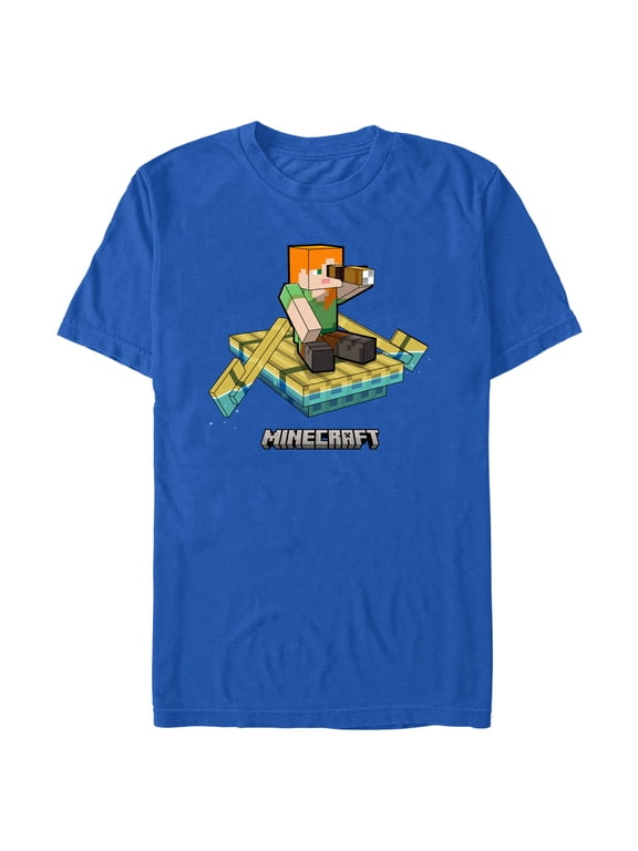Men's Minecraft Alex Boat Adventures Graphic T-Shirt