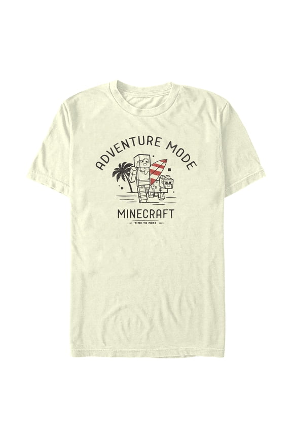 Men's Minecraft Alex and Wolf Adventure Mode  Graphic T-Shirt