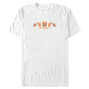 Men's Minecraft Axolotl and Food  Graphic T-Shirt