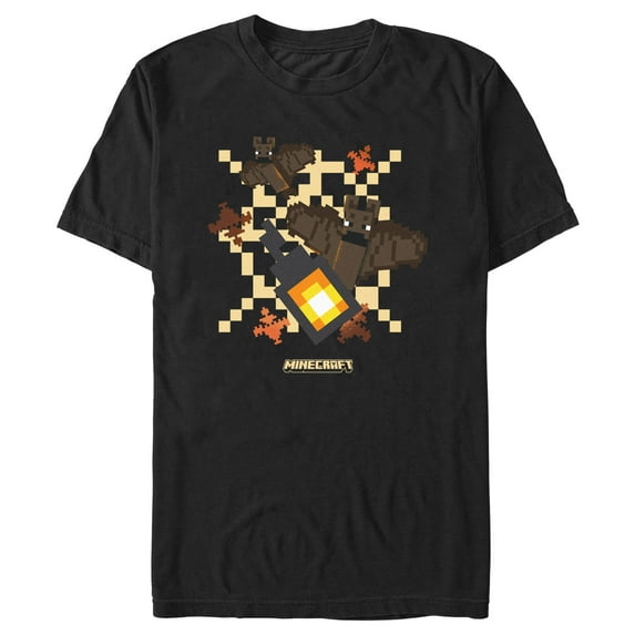 Men's Minecraft Bats and Light Graphic T-Shirt