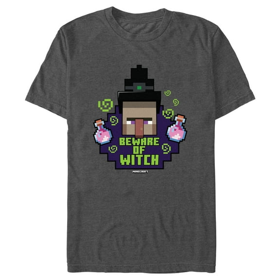 Men's Minecraft Beware of Witch  Graphic T-Shirt