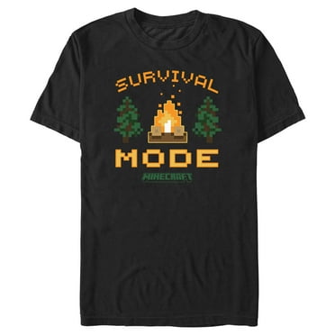 Men's Minecraft Campfire Survival Mode  Graphic T-Shirt