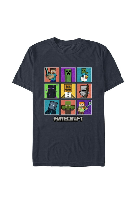 Men's Minecraft Character Boxes Graphic T-Shirt