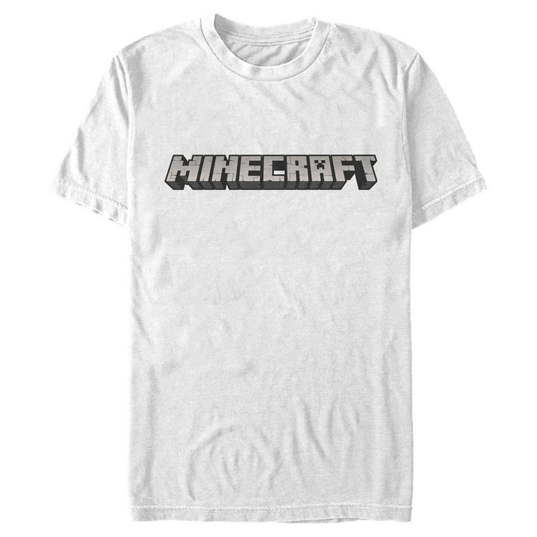 Men's Minecraft Classic Logo White Graphic Tee White 2X Large 